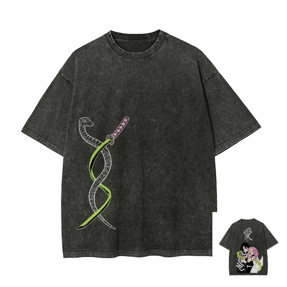 Anime Merchandise Store Japan - Kimetsu Geen Yaiba Gewassen T-shirt Anime